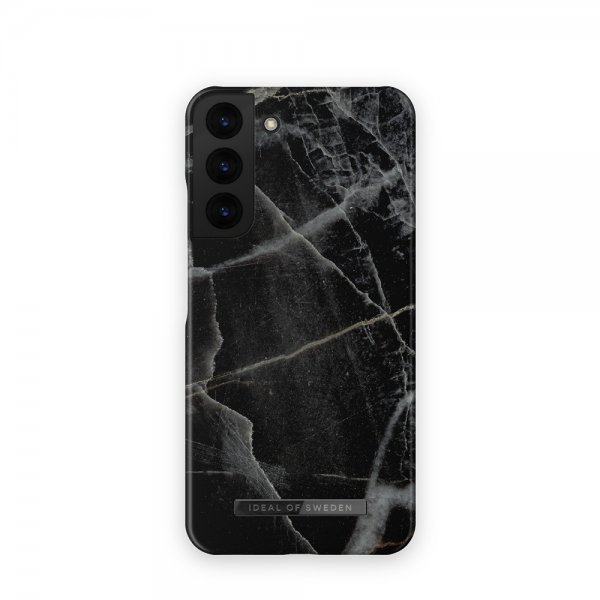 Ideal of Sweden Samsung Galaxy S22 Plus Deksel Fashion Case Black Thunder Marble