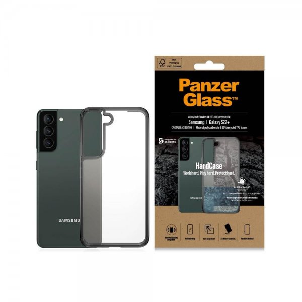 PanzerGlass Samsung Galaxy S22 Plus Deksel HardCase Crystal Black