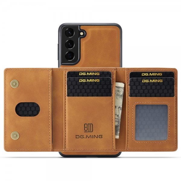Dg.Ming Samsung Galaxy S22 Plus Deksel M2 Series Avtakbart Kortholder Brun