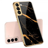 GKK Samsung Galaxy S22 Plus Deksel Motiv Marmor Svart