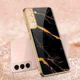 GKK Samsung Galaxy S22 Plus Deksel Motiv Marmor Svart