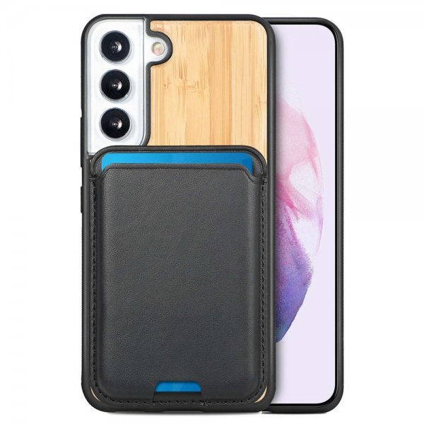 Samsung Galaxy S22 Plus Deksel Tre Avtakbart Kortholder Bamboo