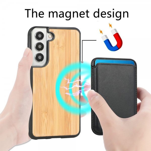 Samsung Galaxy S22 Plus Deksel Tre Avtakbart Kortholder Bamboo