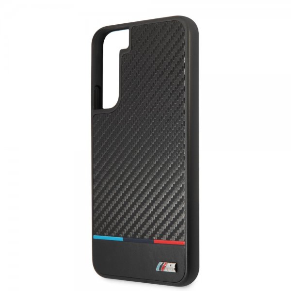 BMW Samsung Galaxy S22 Plus Deksel Tricolor Stripe Carbon Svart