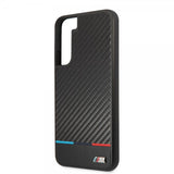 BMW Samsung Galaxy S22 Plus Deksel Tricolor Stripe Carbon Svart