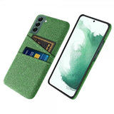 Samsung Galaxy S22 Plus Deksel To Kortlommer Stoff Grønn