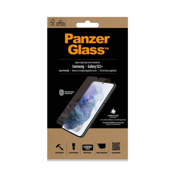 PanzerGlass Samsung Galaxy S22 Plus Skjermbeskytter Case Friendly Fingerprint