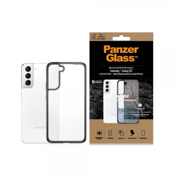 PanzerGlass Samsung Galaxy S22 Deksel HardCase Crystal Black