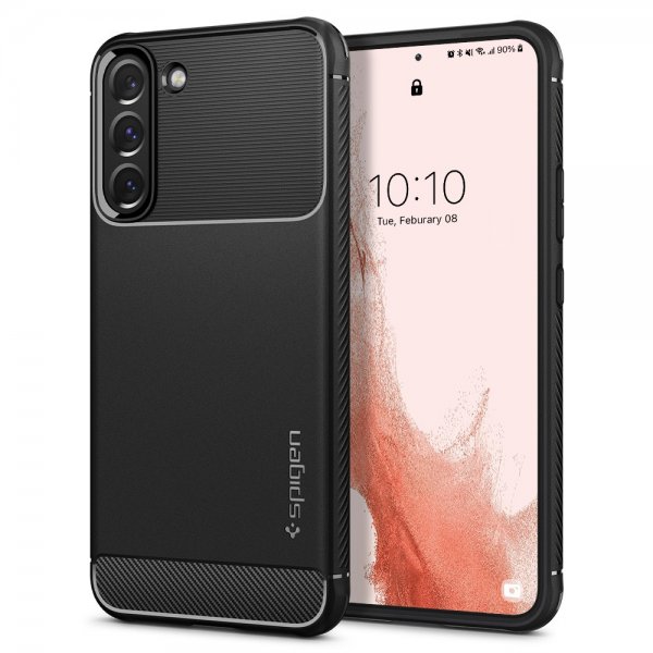 Spigen Samsung Galaxy S22 Deksel Rugged Armor Matte Black