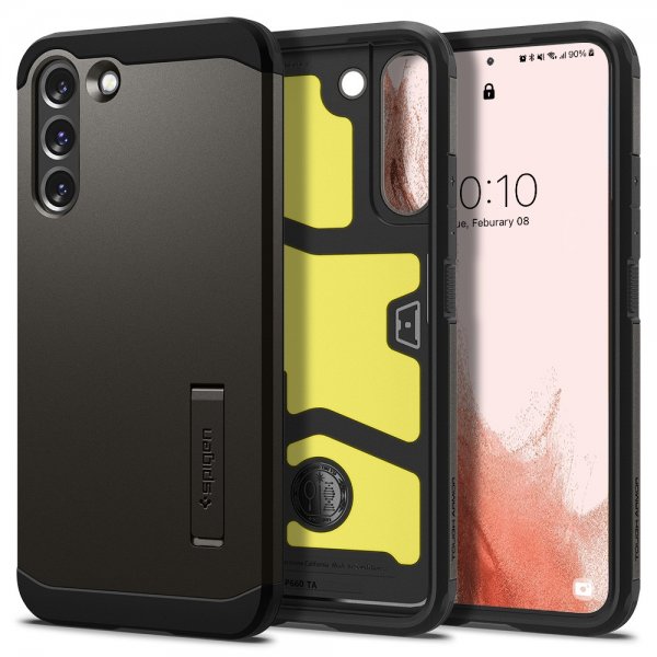 Spigen Samsung Galaxy S22 Deksel Tough Armor Gunmetal