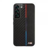 BMW Samsung Galaxy S22 Deksel Triangle Pattern & Tricolor Stripe Svart