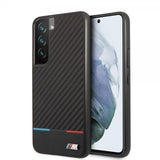 BMW Samsung Galaxy S22 Deksel Tricolor Stripe Carbon Svart