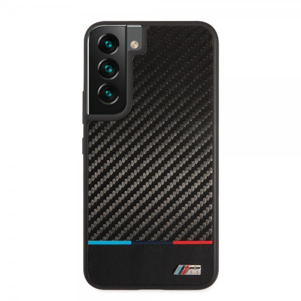 BMW Samsung Galaxy S22 Deksel Tricolor Stripe Carbon Svart