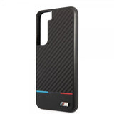 BMW Samsung Galaxy S22 Deksel Tricolor Stripe Carbon Svart