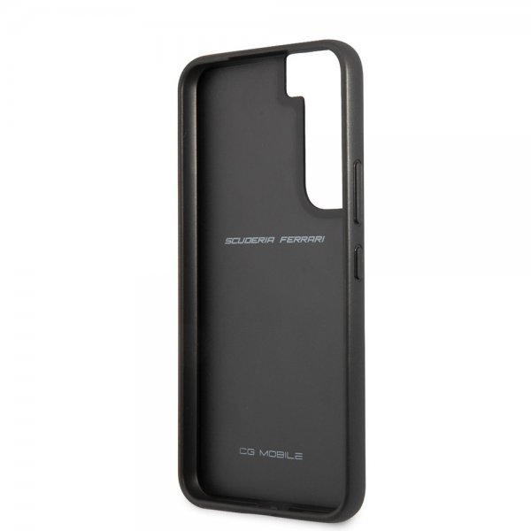 Ferrari Samsung Galaxy S22 Deksel Vertical Stripe Metal Logo  Svart