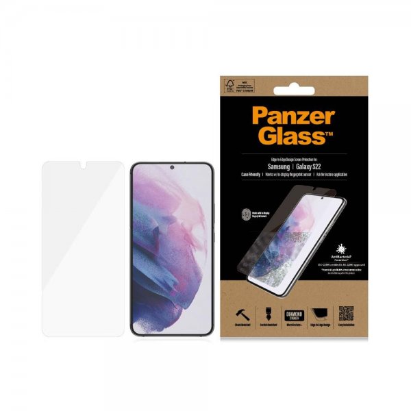 PanzerGlass Samsung Galaxy S22 Skjermbeskytter Case Friendly Fingerprint