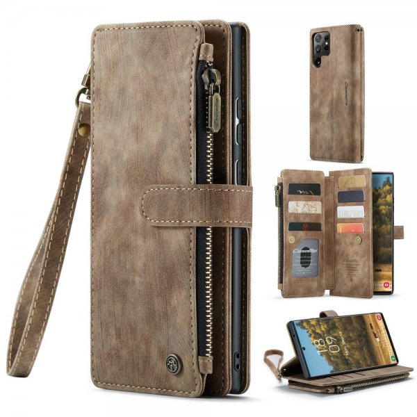 CaseMe Samsung Galaxy S22 Ultra Etui C30 Series Brun