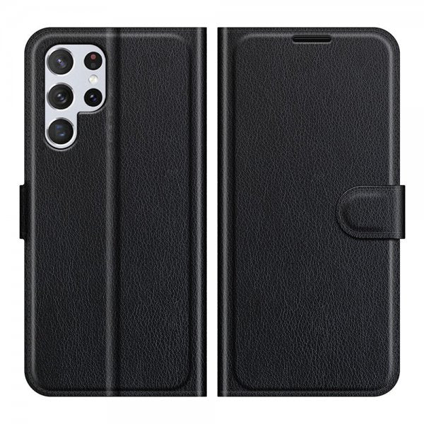 Nordic Covers Samsung Galaxy S22 Ultra Etui Litchi Raven Black