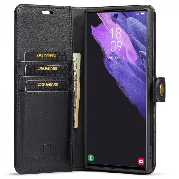 Dg.Ming Samsung Galaxy S22 Ultra Etui Avtagbart Deksel Svart