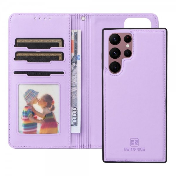 Betopnice Samsung Galaxy S22 Ultra Etui Avtagbart Deksel 005 Lilla
