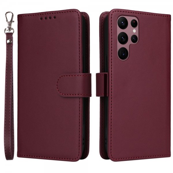Betopnice Samsung Galaxy S22 Ultra Etui Avtagbart Deksel 005 Rød