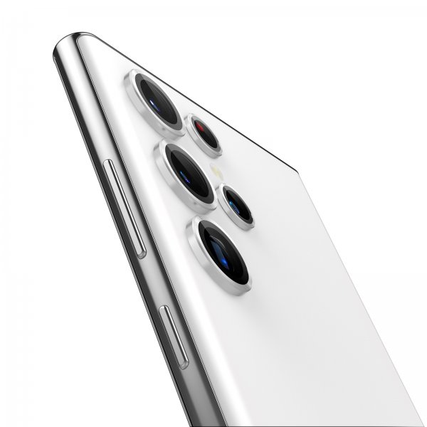 Spigen Samsung Galaxy S22 Ultra Kamerabeskytter GLAS.tR EZ Fit Optik Pro 2-pakning Phantom White