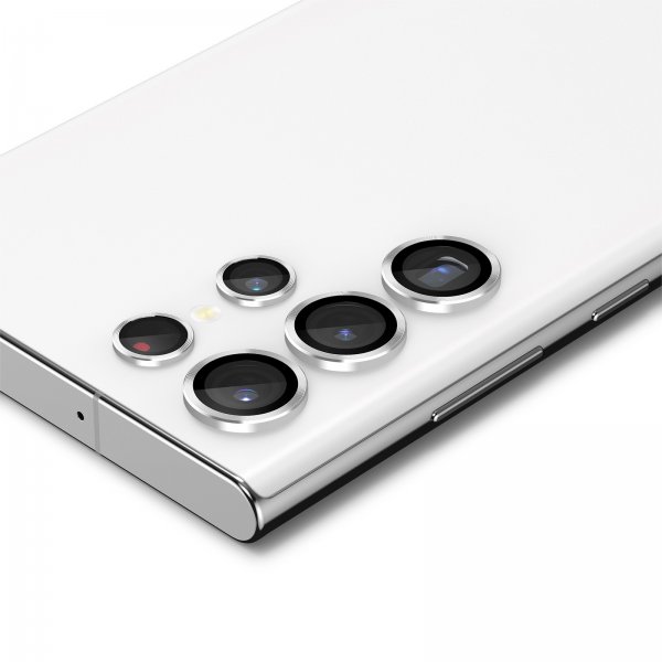 Spigen Samsung Galaxy S22 Ultra Kamerabeskytter GLAS.tR EZ Fit Optik Pro 2-pakning Phantom White