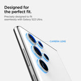 Spigen Samsung Galaxy S22 Ultra Kamerabeskytter GLAS.tR EZ Fit Optik Pro 2-pakning Phantom White