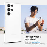 Spigen Samsung Galaxy S22 Ultra Kamerabeskytter GLAS.tR EZ Fit Optik Pro 2-pakning Phantom White