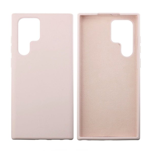 Rvelon Samsung Galaxy S22 Ultra Deksel Silikon Sandrosa