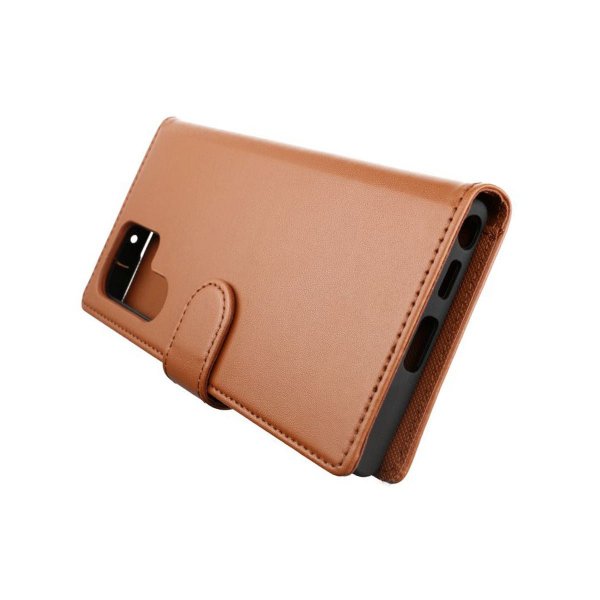 Rvelon Samsung Galaxy S22 Ultra Etui Detachable Wallet Case Brun