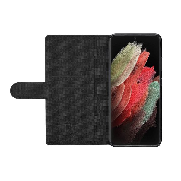 Rvelon Samsung Galaxy S22 Ultra Etui Detachable Wallet Case Svart