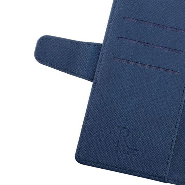 Rvelon Samsung Galaxy S22 Ultra Etui Utbrettbar Kortlomme Blå