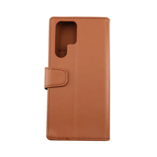Rvelon Samsung Galaxy S22 Ultra Etui Utbrettbar Kortlomme Brun