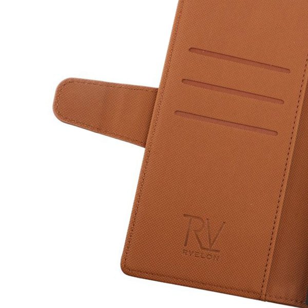 Rvelon Samsung Galaxy S22 Ultra Etui Utbrettbar Kortlomme Brun