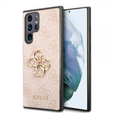 Guess Samsung Galaxy S22 Ultra Deksel 4G Logo Rosa