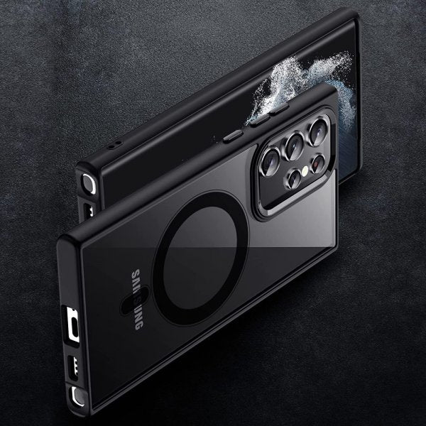 Samsung Galaxy S22 Ultra Deksel Farget Kant MagSafe Svart