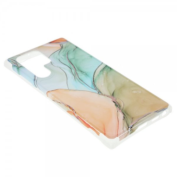 Samsung Galaxy S22 Ultra Deksel Marmor Tre-farget
