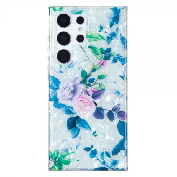Samsung Galaxy S22 Ultra Deksel Marmormønster Rosor