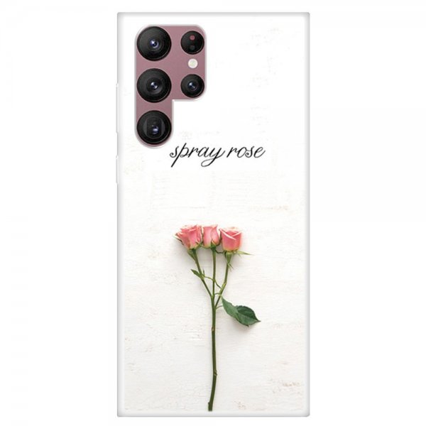Samsung Galaxy S22 Ultra Deksel Motiv Rosa Rosor