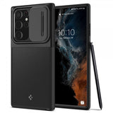 Spigen Samsung Galaxy S22 Ultra Deksel Optik Armor Svart