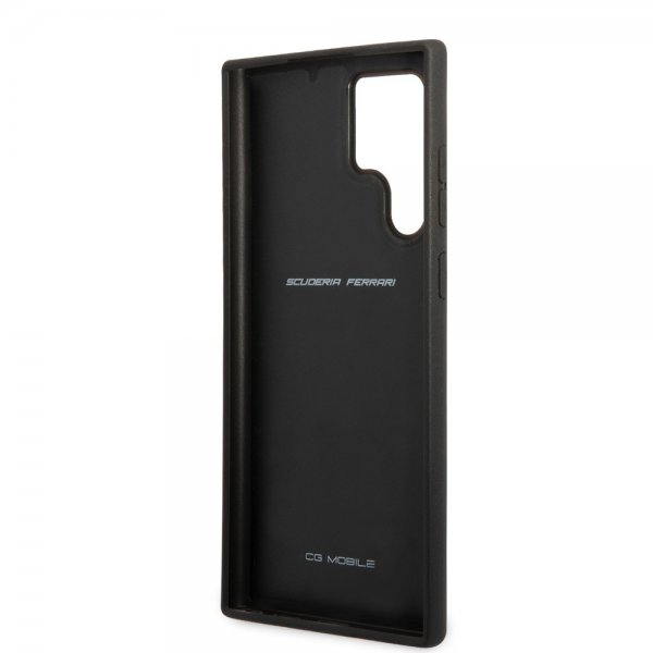 Ferrari Samsung Galaxy S22 Ultra Deksel Real Carbon Metal Logo Svart