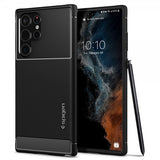 Spigen Samsung Galaxy S22 Ultra Deksel Rugged Armor Matte Black