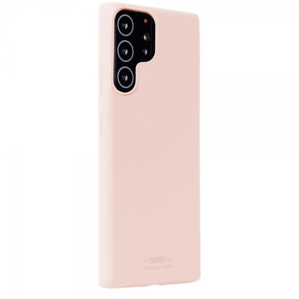 holdit Samsung Galaxy S22 Ultra Deksel Silikon Blush Pink