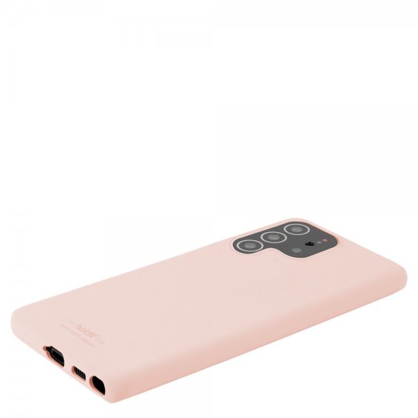holdit Samsung Galaxy S22 Ultra Deksel Silikon Blush Pink