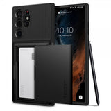Spigen Samsung Galaxy S22 Ultra Deksel Slim Armor CS Svart