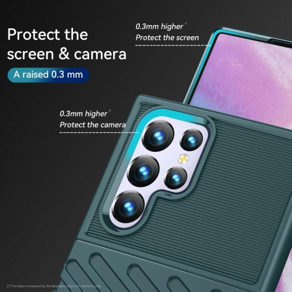 Samsung Galaxy S22 Ultra Deksel Thunder Series Grønn