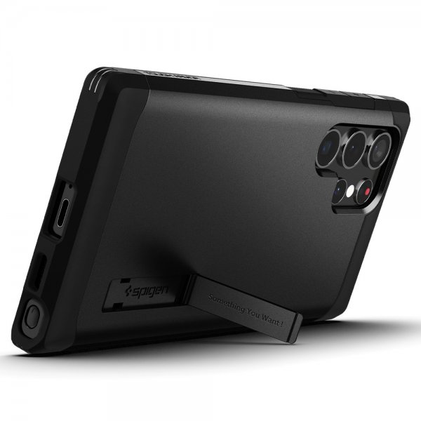 Spigen Samsung Galaxy S22 Ultra Deksel Tough Armor Svart