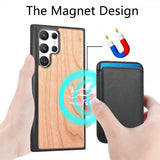 Samsung Galaxy S22 Ultra Deksel Tre Avtakbart Kortholder Cherry