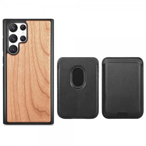 Samsung Galaxy S22 Ultra Deksel Tre Avtakbart Kortholder Cherry